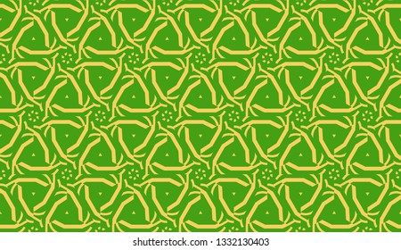 Vector illustration. For your business, presentation, fashion print. Pattern with abstract illusion triangles. Light green color