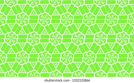 Vector illustration. For your business, presentation, fashion print. Pattern with abstract illusion triangles. Light green color