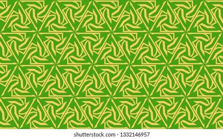 Vector illustration. For your business, presentation, fashion print. Pattern with abstract illusion triangles. Light green color