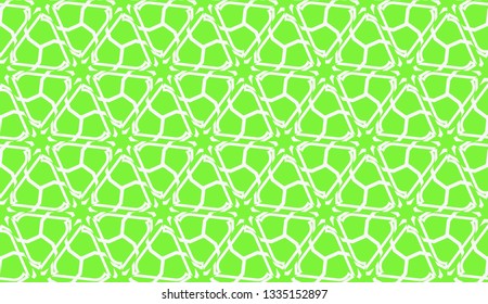 Vector illustration. For your business, presentation, fashion print. Pattern with abstract illusion triangles. Light green color