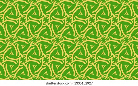 Vector illustration. For your business, presentation, fashion print. Pattern with abstract illusion triangles. Light green color