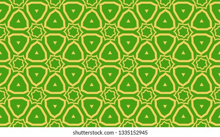 Vector illustration. For your business, presentation, fashion print. Pattern with abstract illusion triangles. Light green color
