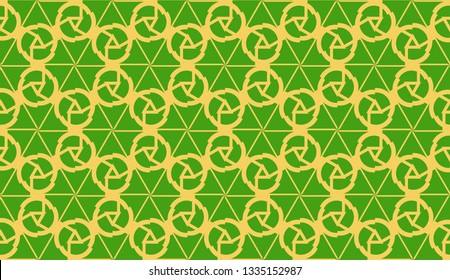 Vector illustration. For your business, presentation, fashion print. Pattern with abstract illusion triangles. Light green color