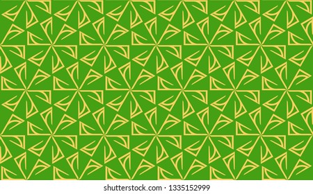 Vector illustration. For your business, presentation, fashion print. Pattern with abstract illusion triangles. Light green color