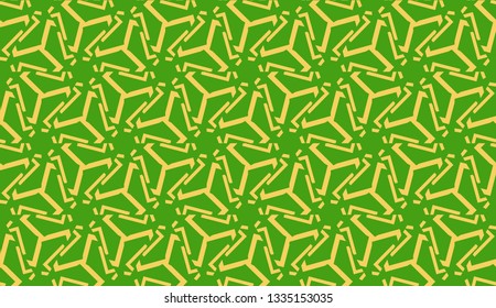 Vector illustration. For your business, presentation, fashion print. Pattern with abstract illusion triangles. Light green color