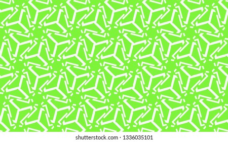 Vector illustration. For your business, presentation, fashion print. Pattern with abstract illusion triangles. Light green color