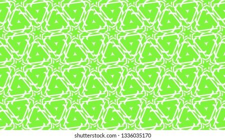 Vector illustration. For your business, presentation, fashion print. Pattern with abstract illusion triangles. Light green color