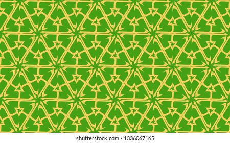 Vector illustration. For your business, presentation, fashion print. Pattern with abstract illusion triangles. Light green color