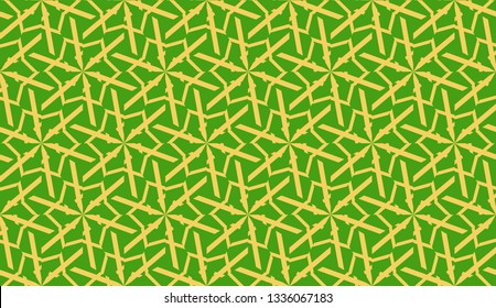 Vector illustration. For your business, presentation, fashion print. Pattern with abstract illusion triangles. Light green color