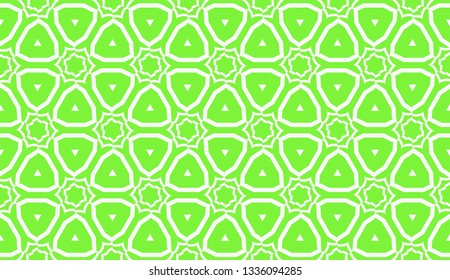 Vector illustration. For your business, presentation, fashion print. Pattern with abstract illusion triangles. Light green color
