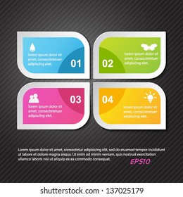 Vector illustration for your business presentations. Modern Design template / can be used for infographics / numbered banners / horizontal cutout lines / graphic or website layout vector