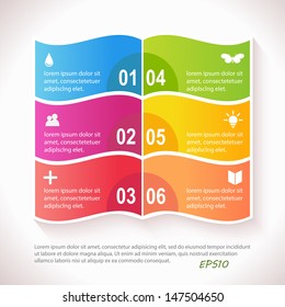 Vector illustration for your business presentations. Modern Design template / can be used for infographics / numbered banners / horizontal cutout lines / graphic or website layout vector. EPS10.