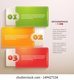 Vector illustration for your business presentations. Modern Design template / can be used for infographics / numbered banners / horizontal cutout lines / graphic or website layout vector. EPS10.