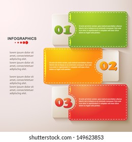 Vector illustration for your business presentations. Modern Design template / can be used for infographics / numbered banners / horizontal cutout lines / graphic or website layout vector. EPS10.