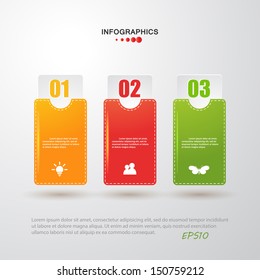 Vector illustration for your business presentations. Modern Design template / can be used for infographics / numbered banners / horizontal cutout lines / graphic or website layout vector. EPS10.