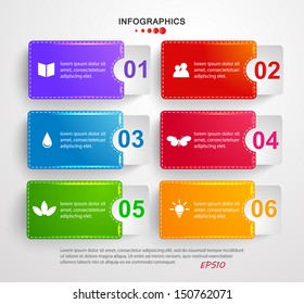 Vector illustration for your business presentations. Modern Design template / can be used for infographics / numbered banners / horizontal cutout lines / graphic or website layout vector. EPS10.