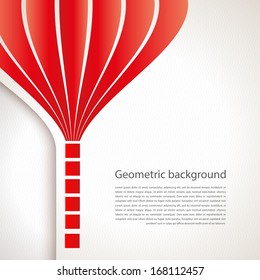 Vector illustration for your business presentations. EPS10. Red stripes on a light background.