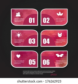 Vector illustration for your business presentations. Modern Design template / can be used for infographics / numbered banners / horizontal cutout lines / graphic or website layout vector. EPS10.