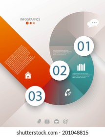 Vector illustration for your business presentations. Modern Design template / can be used for infographics / numbered banners / horizontal cutout lines / graphic or website layout vector. EPS10. 