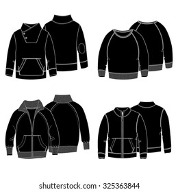 Vector illustration for your design. Black hoodies