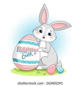 Vector illustration for your design. Bunny. Happy Easter