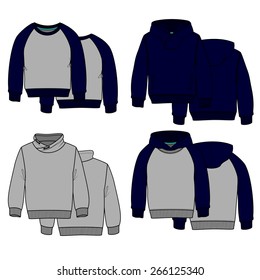 Vector illustration for your design. Color hoodies