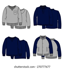 Vector illustration for your design. Color sweaters