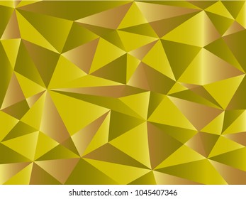 Vector illustration for your design, gold crystal abstract geometric Polygon Retro triangle Background, polygonal background, Honey background. Sparkles, lights.