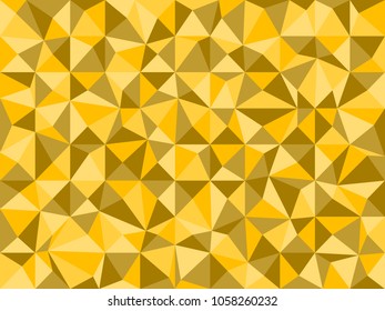 Vector illustration for your design, gold crystal abstract geometric Polygon Retro triangle Background, polygonal background, Honey background. Sparkles, lights.