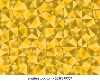 Vector illustration for your design, gold crystal abstract geometric Polygon Retro triangle Background, polygonal background, Honey background. Sparkles, lights.