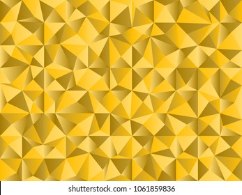 Vector illustration for your design, gold crystal abstract geometric Polygon Retro triangle Background, polygonal background, Honey background. Sparkles, lights.