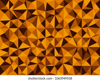 Vector illustration for your design, gold crystal abstract geometric Polygon Retro triangle Background, polygonal background, Honey background. Sparkles, lights.