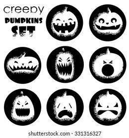 Vector illustration for your design. Halloween pumpkin