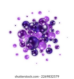 Ilustración vectorial para su diseño. Lujoso y bonito fondo con esferas amarillas. Perlas naturales con resaltados.