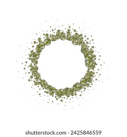 Vector illustration for your design. Luxurious beautiful background with yellow spheres. Natural pearls with highlights