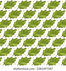 Vector illustration for your design. Pattern. Garden set. green leaves