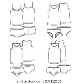 Vector illustration for your design. T-shirts and underwear. White.