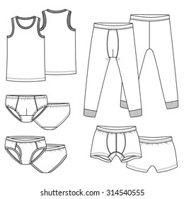 Vector illustration for your design. White underwear