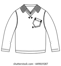 Vector illustration for your design.White  sweater