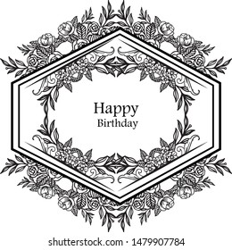 Vector illustration your are great with leaf flower frames isolated on white backdrop