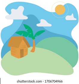 ilustración vectorial en su ciudad natal