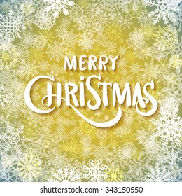 Vector illustration for your ideas. The Nativity Of Christ. Christmas eve. Christmas background. The lights, the snow. A lettering. Text composition. art