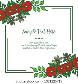 Vector illustration your sample text here with beautiful flower frame hand drawn