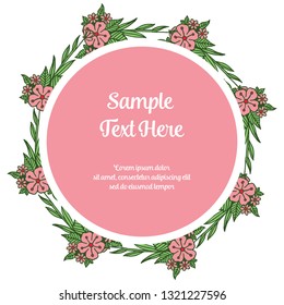 Vector illustration your sample text here with decor frame hand drawn