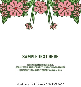 Vector illustration your sample text here with decor frame hand drawn