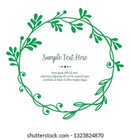 Vector illustration your sample text here with frame flower white backdrop hand drawn