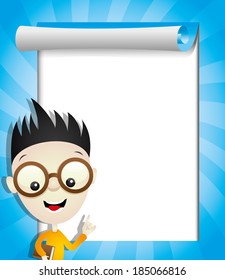 Vector illustration for your text. Boy.
