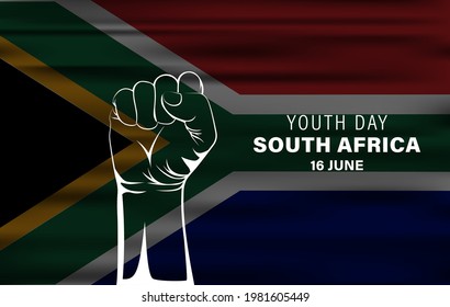 Vector Illustration of  Youth day south africa 16 june celebration. logo youth day south africa. EPS10