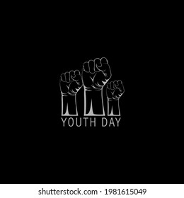 Vector Illustration of  Youth day south africa 16 june celebration. logo youth day south africa. EPS10