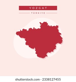 Vector de ilustración vectorial del mapa de Yozgat Turquía